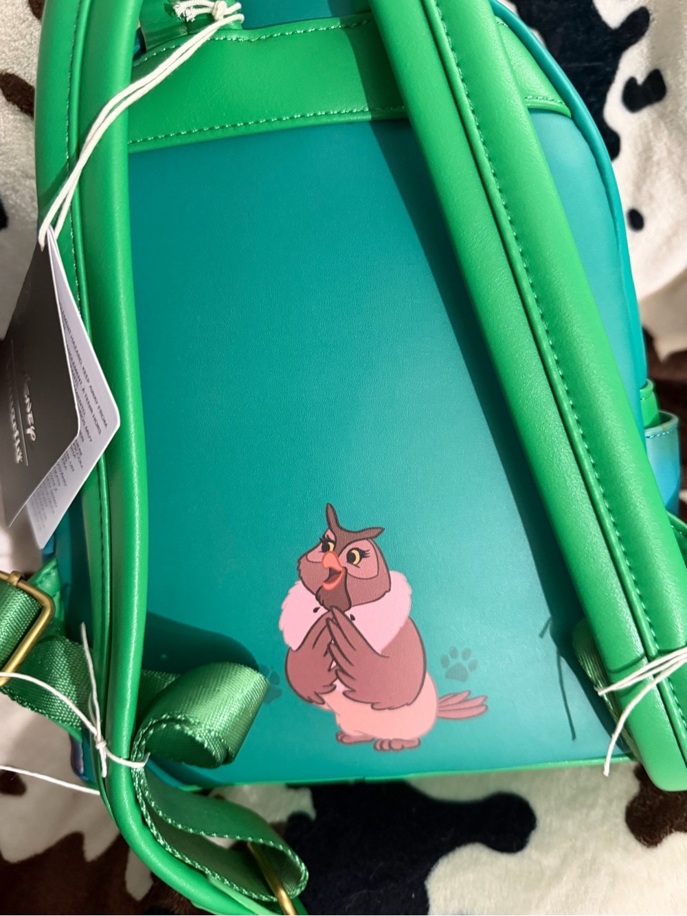 Loungefly Teal fox and hound Woodland Mini Backpack - Picture 4 of 6
